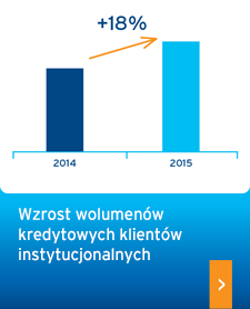 Wzrost wolumenów kredytowych klientów instytucjonalnych